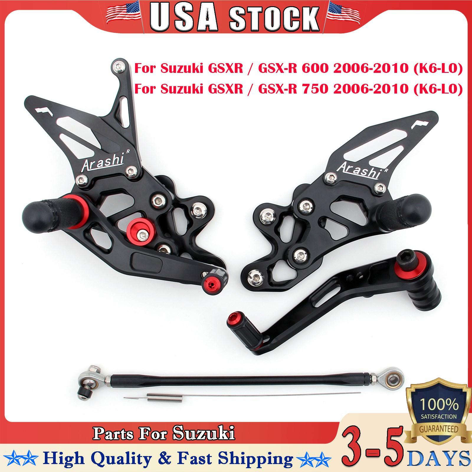Rearset Rear set For Suzuki GSXR GSX-R 600/750 2006-2010 Black