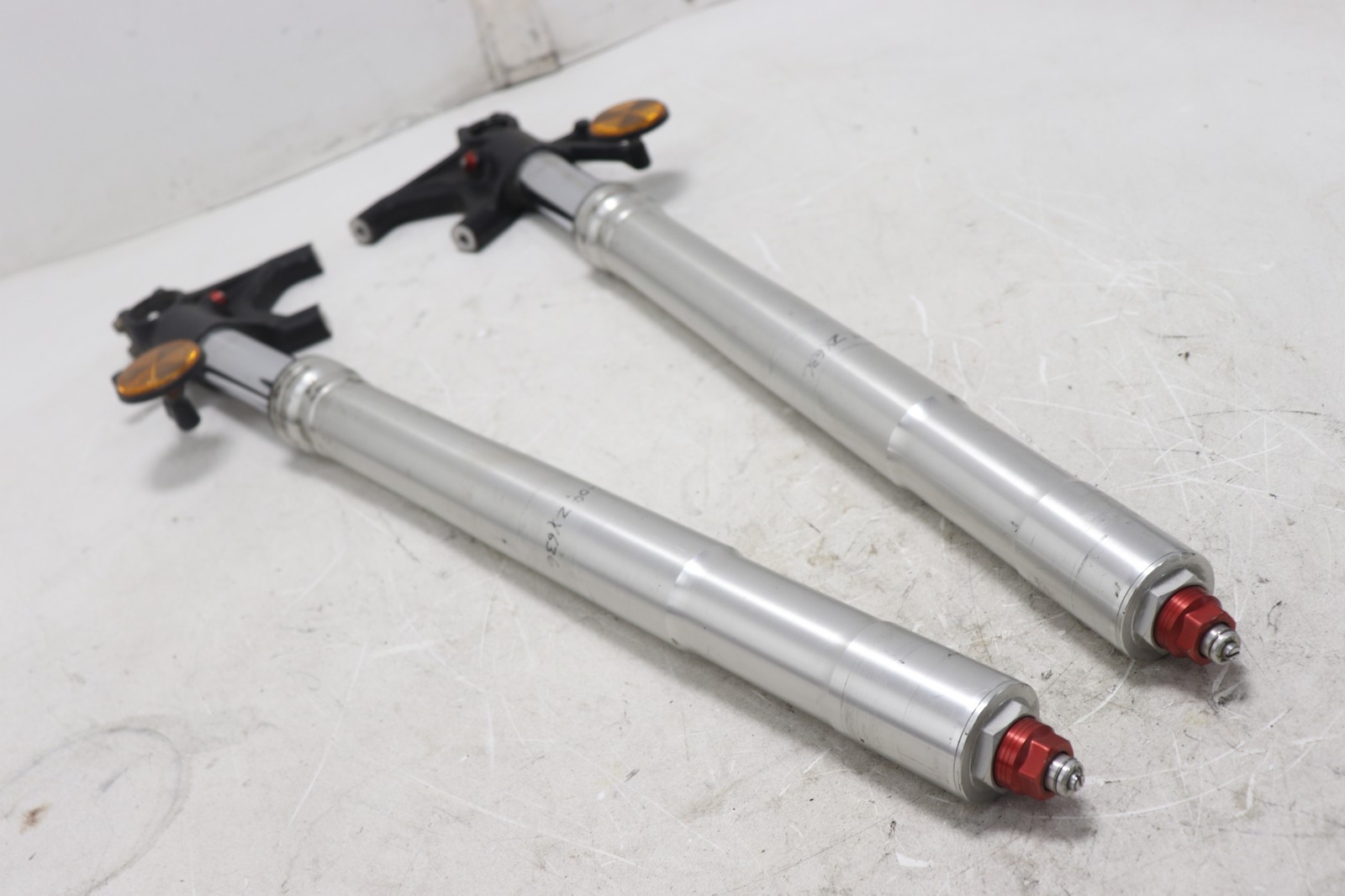 03-04 KAWASAKI NINJA ZX6R OEM FRONT FORKS SHOCK SUSPENSION SET PAIR