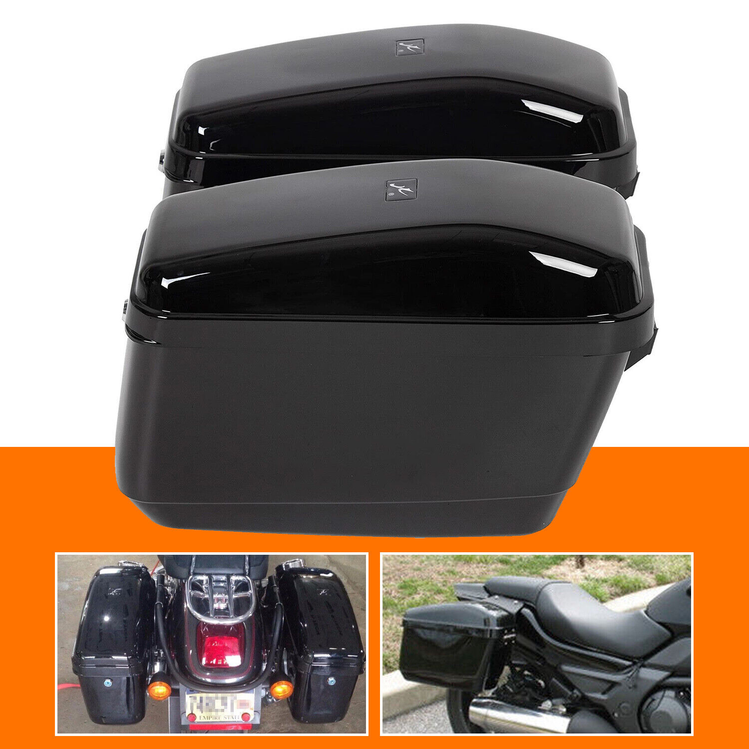 Motorcycle Hard Saddle bags Side Box For Harley Davidson Sportster Softail Dyna