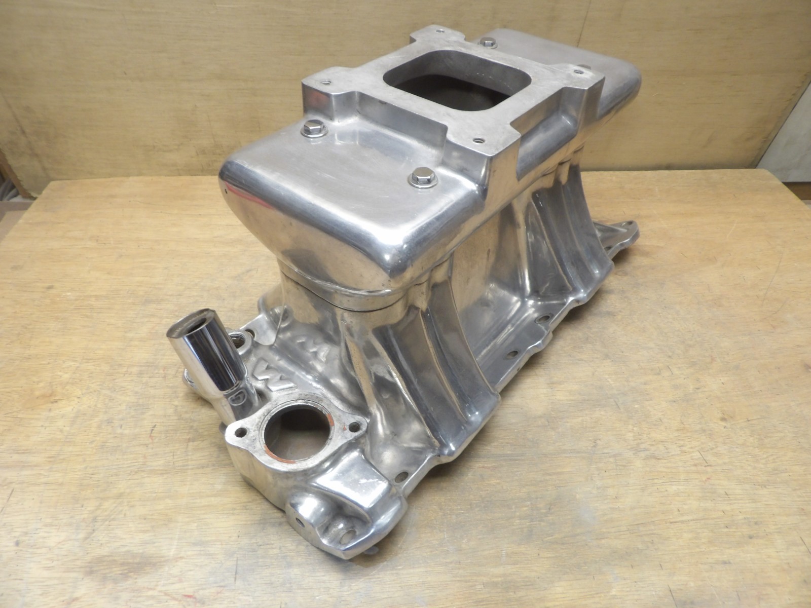 Polished Weiand Tunnel Ram 1984 Single Carb 1932 Small Block Chevy Vintage Rod👀