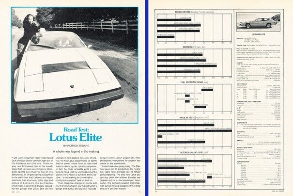 1975 Lotus Elite 1974 Original Car Review Report Print Article PE72