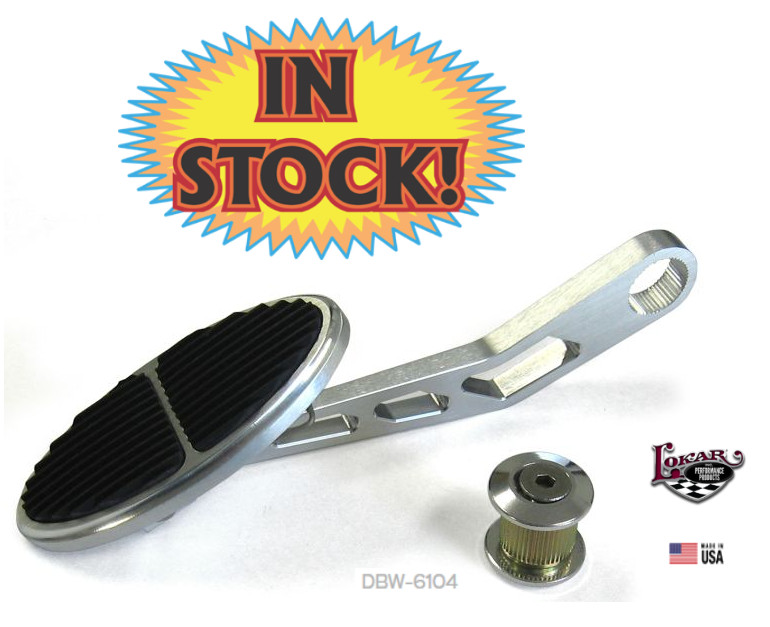 Lokar DBW-6104 - Oval Throttle Pedal for Lokar Drive-by-Wire with Rubber Insert