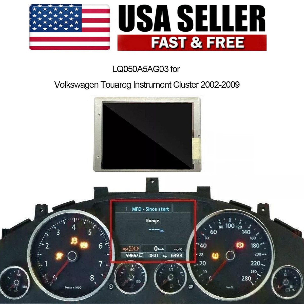 5\'\' LCD Display Screen Panel LQ050A5AG03 for Bentley Continental flying spur 07