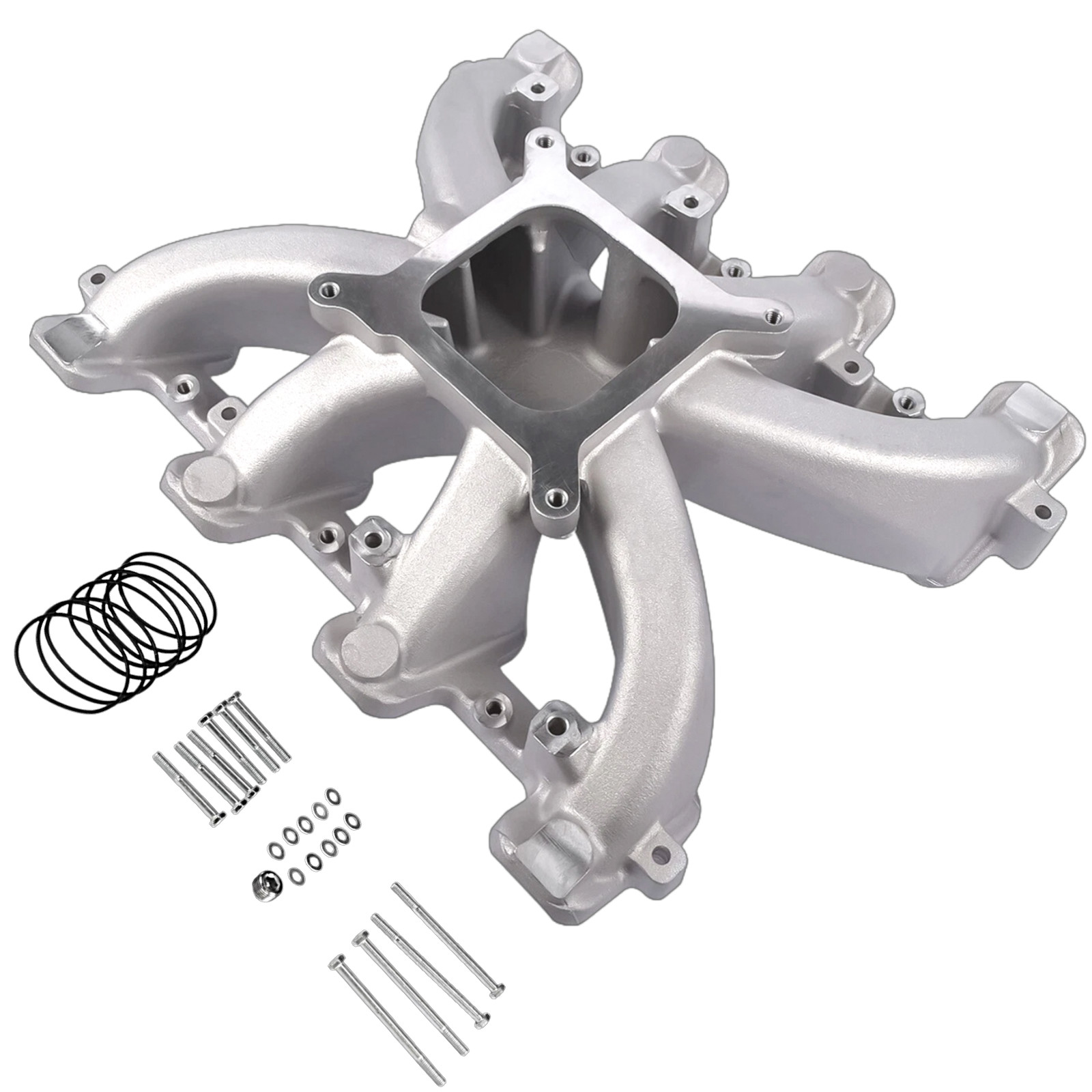 300-132 Single Plane Carb Intake Manifold for GM LS1 LS2 LS6 Cathedral Port