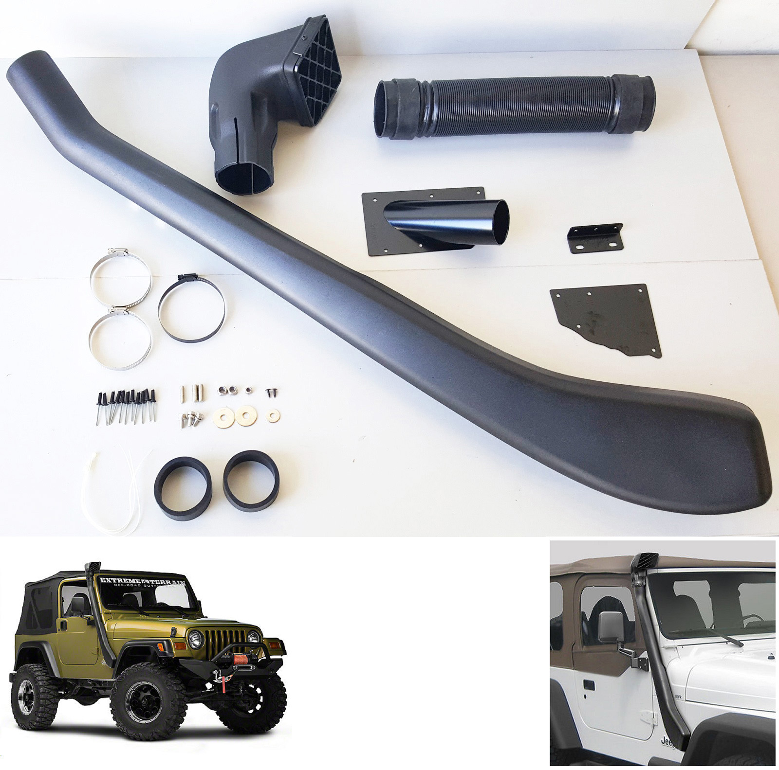 Cold Intake System Snorkel Fit 1999-2006 Jeep Wrangler TJ Off Road 4x4 Cold Intake System Snorkel Fit 1999-2006 Jeep Wrangler TJ Off Road 4x4