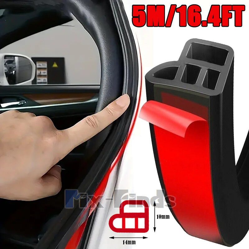 16.4ft Caucho Juntas De Puertas Para Autos Carros Sellado La Puerta Autoadhesivo