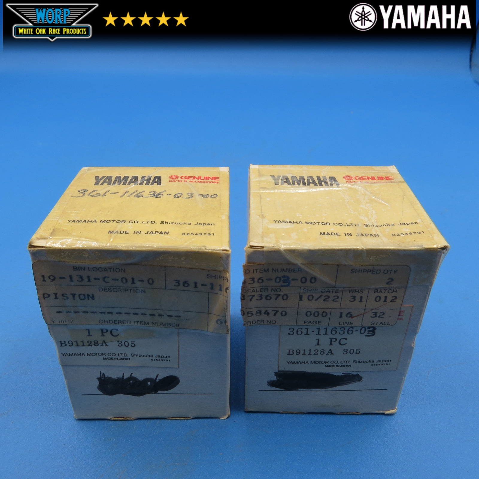 2 NEW YAMAHA 1973-1975 RD250 PISTONS .5 OVERSIZED 361-11636-03-00 GENUINE OEM 2 NEW YAMAHA 1973-1975 RD250 PISTONS .5 OVERSIZED 361-11636-03-00 GENUINE OEM