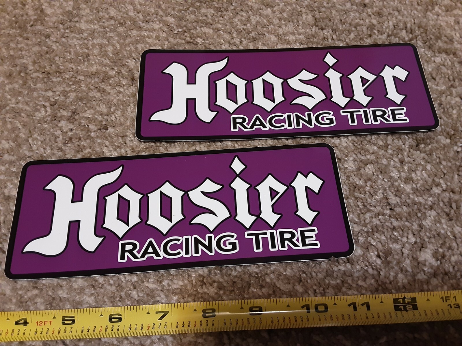 Lot of 2 Classic Hoosier Racing Tires Decals Stickers Purple Outlaw NHRA Nascar Lot of 2 Classic Hoosier Racing Tires Decals Stickers Purple Outlaw NHRA Nascar