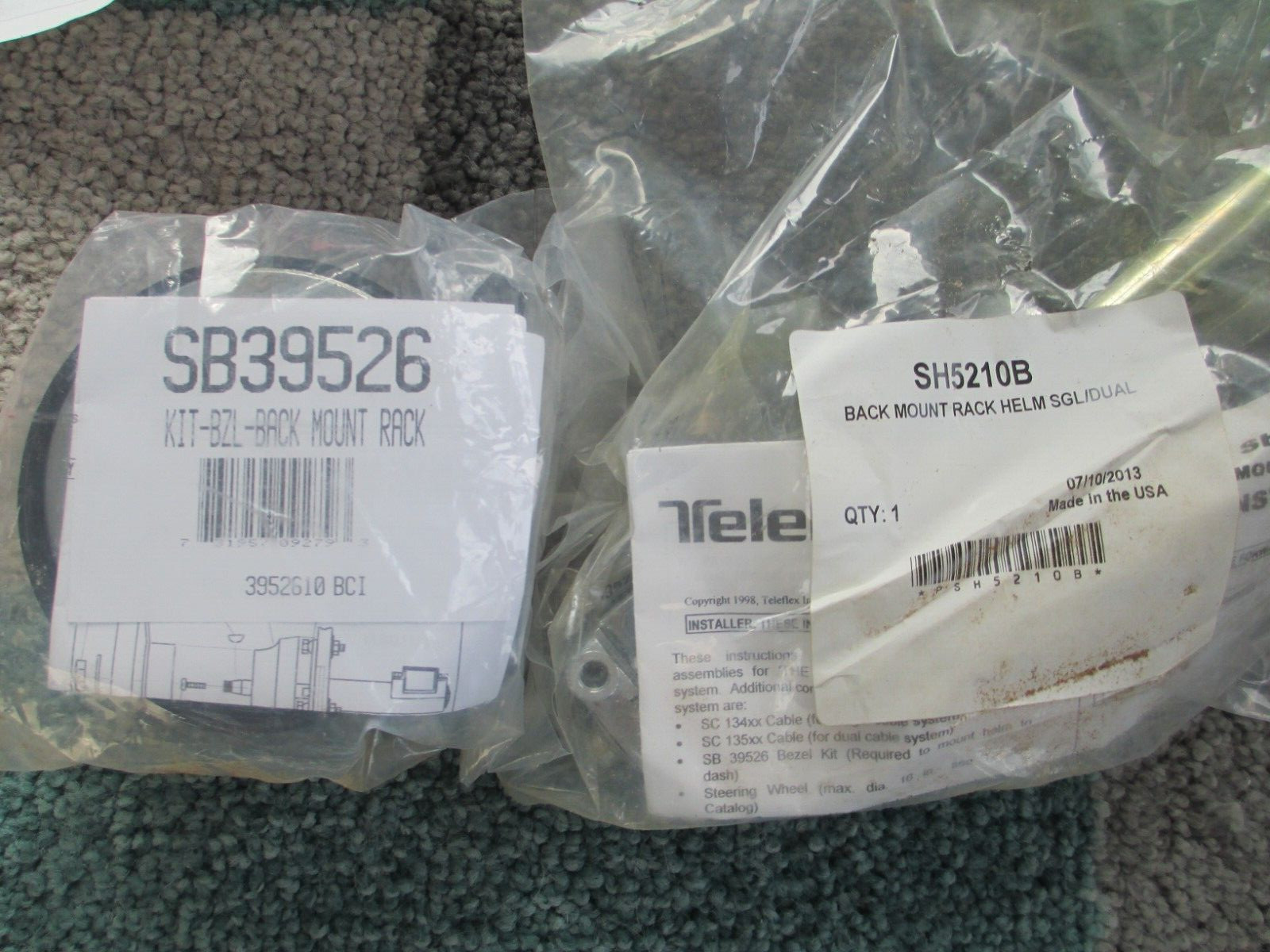 SS141 Teleflex Mount Rack Helm SH5210B and SB39526    Marine          BSMT