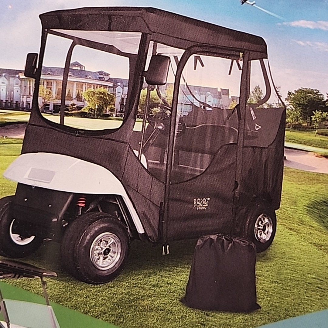 NEW 10L0L 2 Seater Golf Cart Enclosure 4-Sided Black | ACC-F55-SZ NEW 10L0L 2 Seater Golf Cart Enclosure 4-Sided Black | ACC-F55-SZ