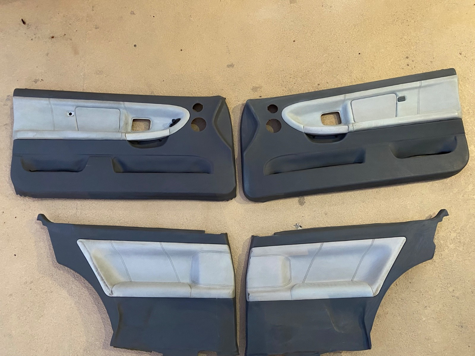1995-1999 BMW E36 Coupe Dove Grey Door Panels (4) Pieces M3 OEM item #990 62521 1995-1999 BMW E36 Coupe Dove Grey Door Panels (4) Pieces M3 OEM item #990 62521