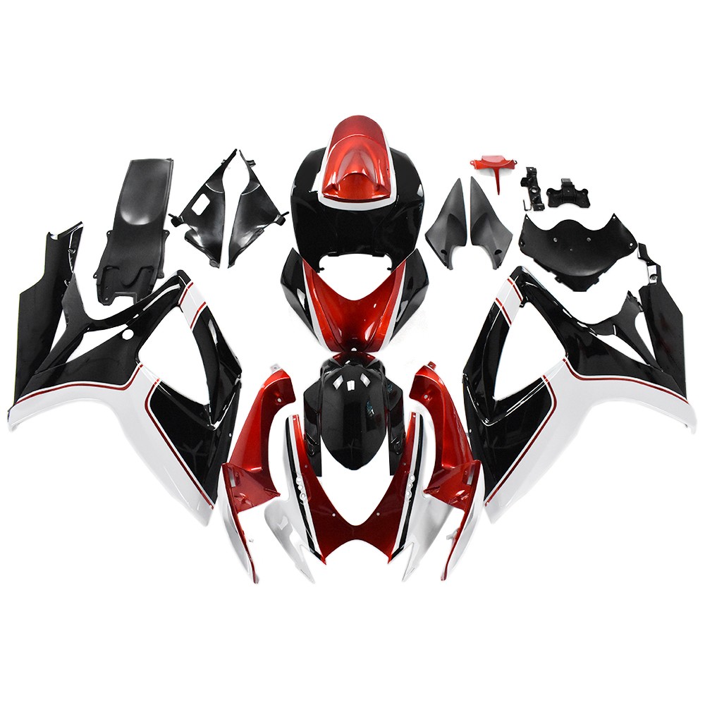 Red White Black Fairing Kit For Suzuki 2006 2007 GSXR600 GSXR750 06 07 Bodywork