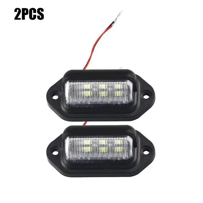 2× Universal LED License Plate Tag Light Lamp White For Truck Trailer SUV RV Van 2× Universal LED License Plate Tag Light Lamp White For Truck Trailer SUV RV Van