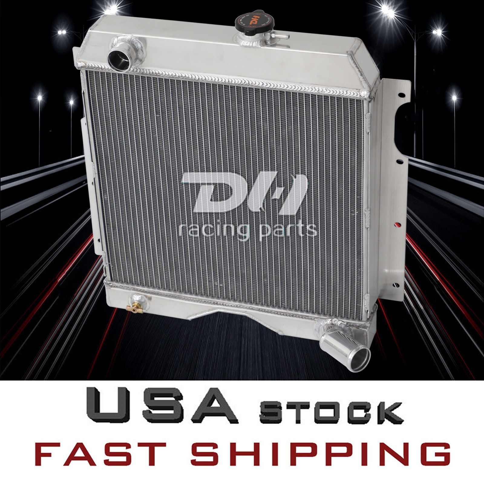 For 1954-64 Jeep 6-226 Truck Willys Utility Wagon 3 Row Aluminum Radiator CC60WL For 1954-64 Jeep 6-226 Truck Willys Utility Wagon 3 Row Aluminum Radiator CC60WL