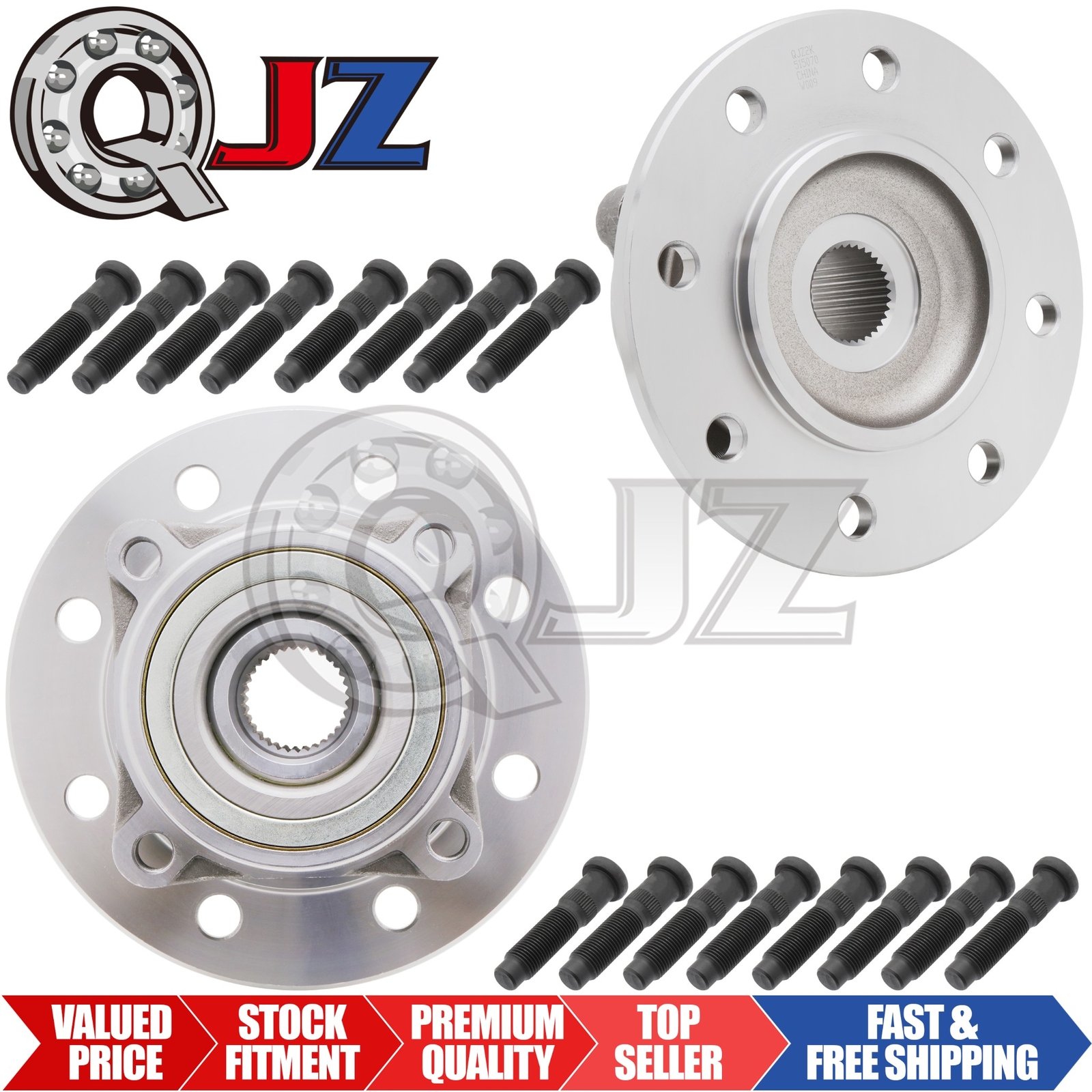 [FRONT(Qty.2pcs)] Wheel Hub Assembly for 1994-1999 Dodge Ram 3500 Pickup RWD 4WD