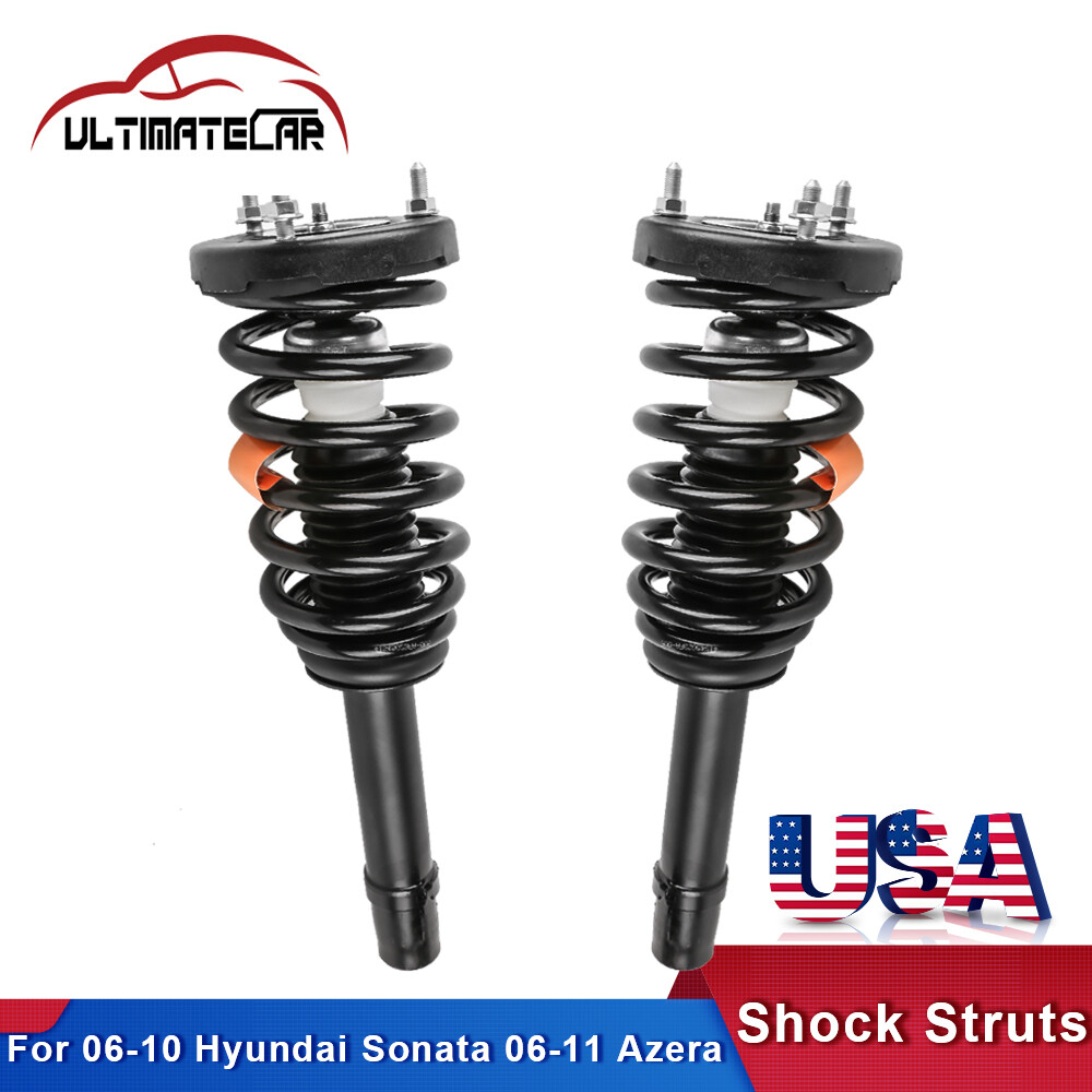 Set 2 Front Complete Struts Shock Absorbers For 06-10 Hyundai Sonata 06-11 Azera Set 2 Front Complete Struts Shock Absorbers For 06-10 Hyundai Sonata 06-11 Azera