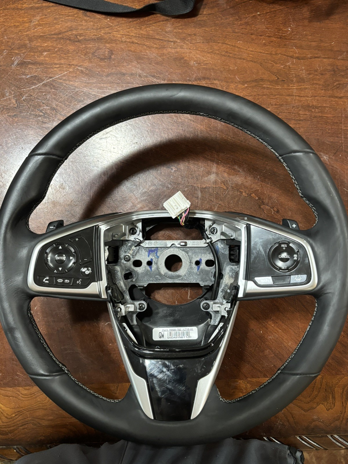 17-21 Honda Civic Leather Steering Wheel with back paddles