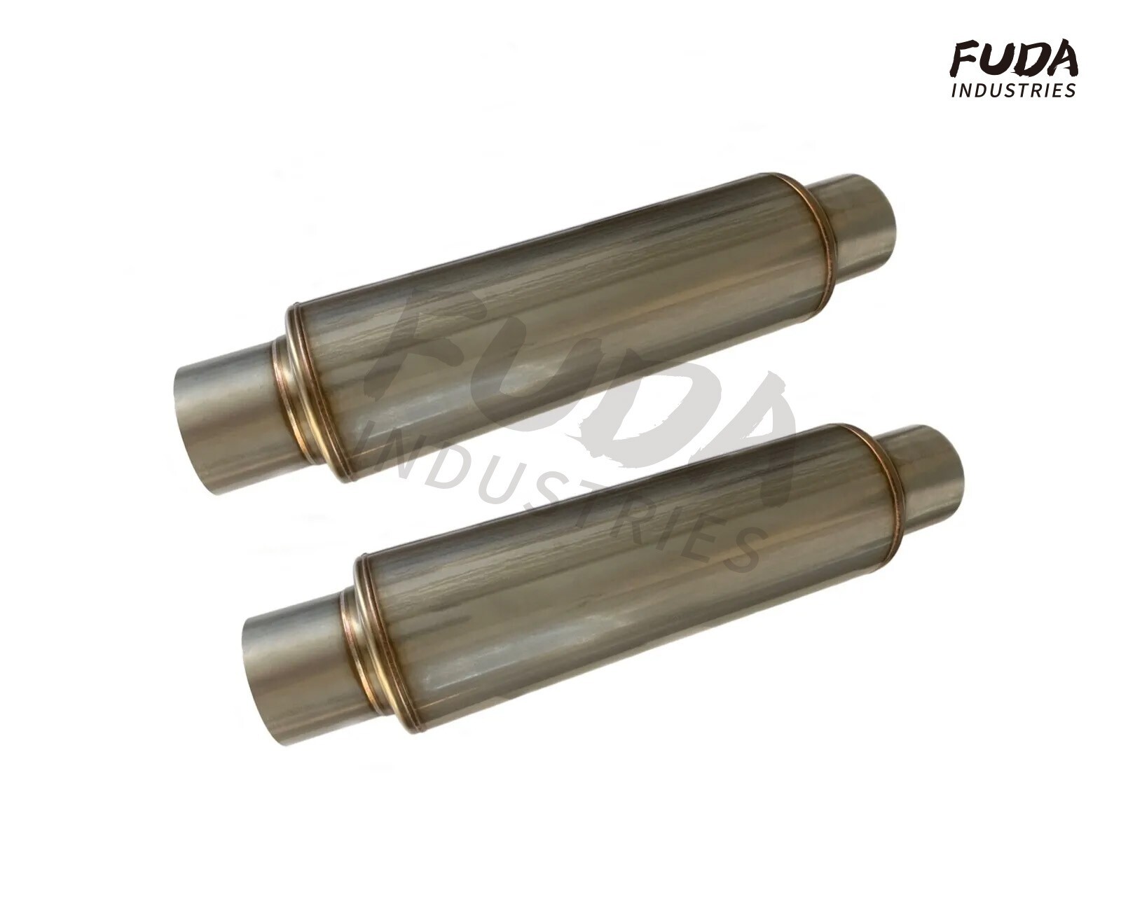 Pair of 2.5'' In/Out Exhaust Muffler 4.5 Pair of 2.5'' In/Out Exhaust Muffler 4.5