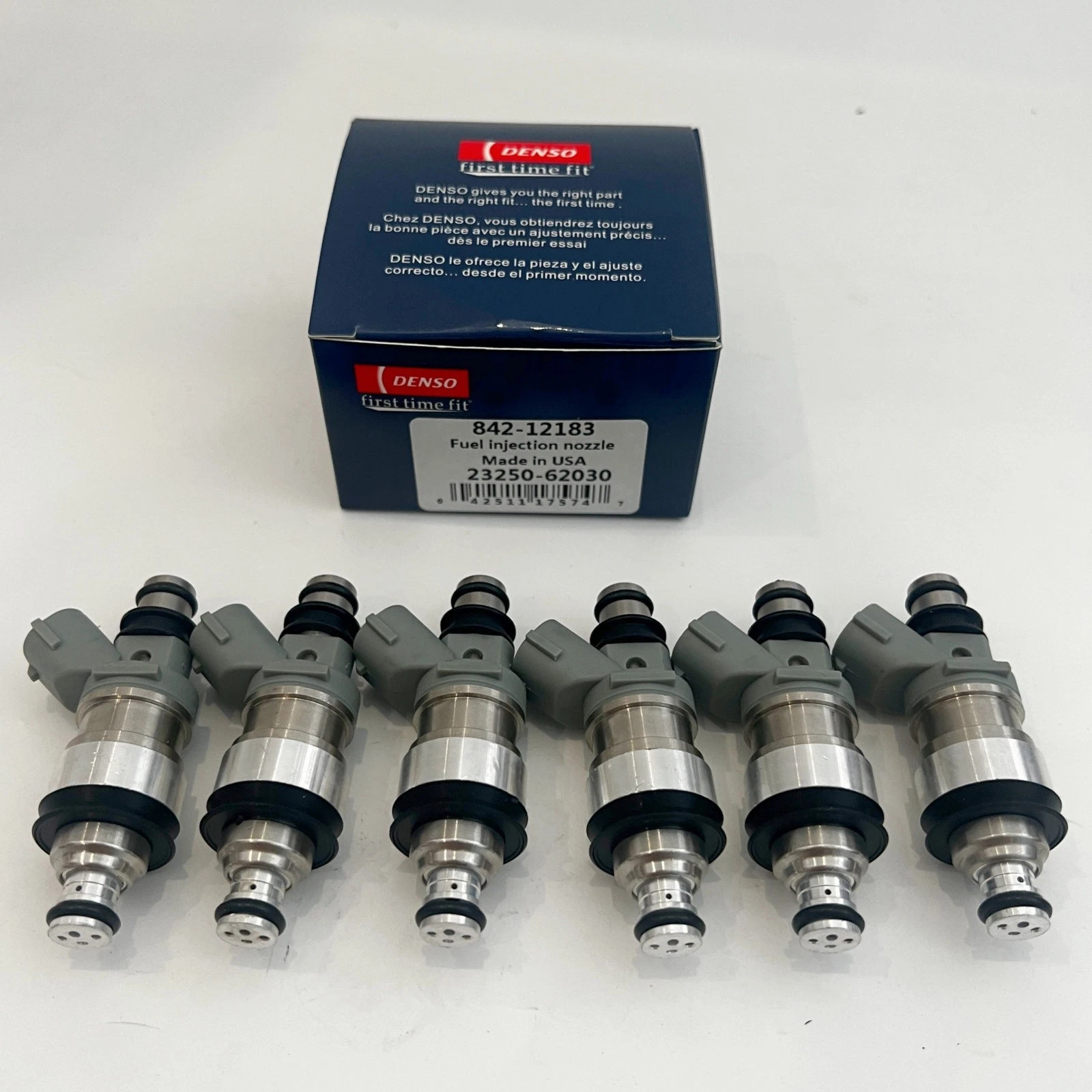6PCS Denso Fuel Injectors 23250-62030 for 1996-1998 Toyota 4Runner 3.4L V6 New