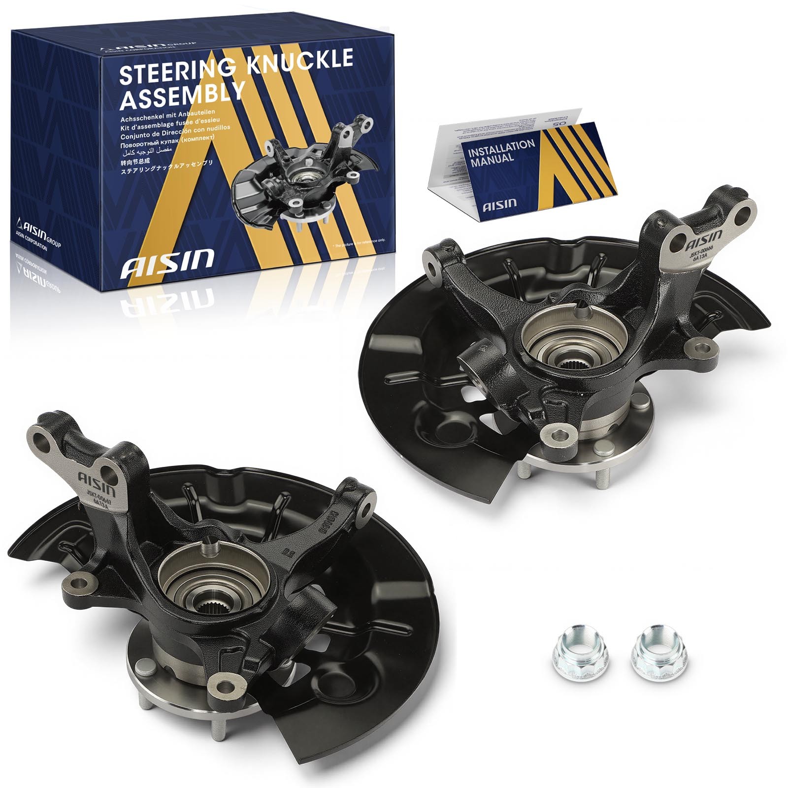 AISIN Qty(2) Front Steering Knuckle Assembly for Toyota Camry 2012-2017 AISIN Qty(2) Front Steering Knuckle Assembly for Toyota Camry 2012-2017