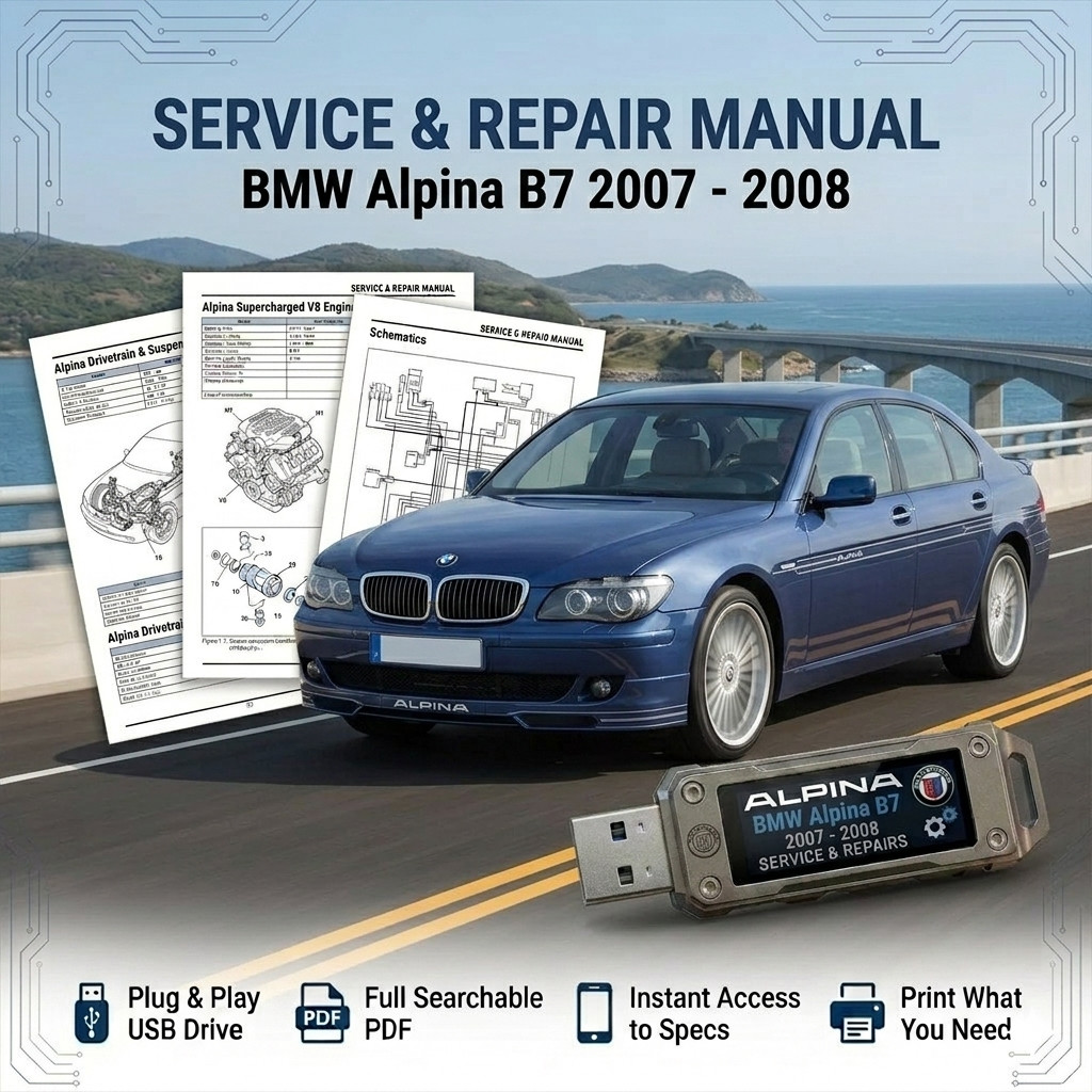 BMW ALPINA B7 2007 2008 SERVICE REPAIR WORKSHOP MANUAL USB