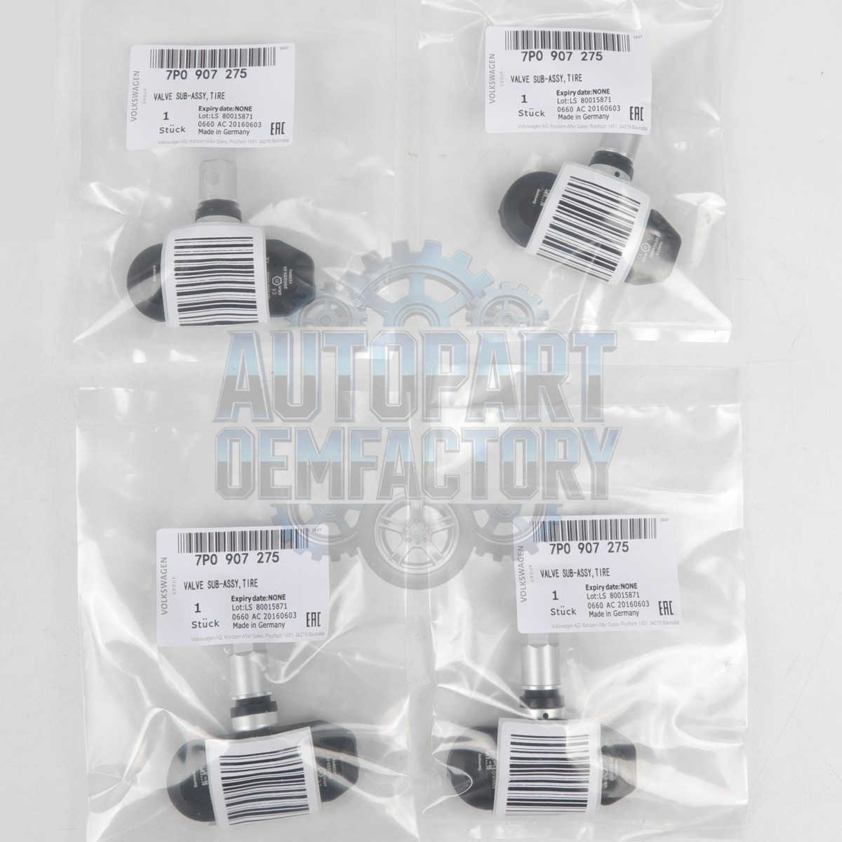 New 4Pcs Tire Pressure Sensors TPMS 7PP907275F for Audi Porsche 433MHZ US Stock