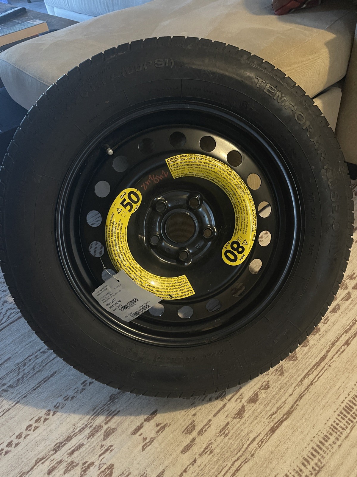 Used Spare Tire Wheel fits: 2019 Volkswagen Atlas 17x4 spare Spare Tire Grade A Used Spare Tire Wheel fits: 2019 Volkswagen Atlas 17x4 spare Spare Tire Grade A