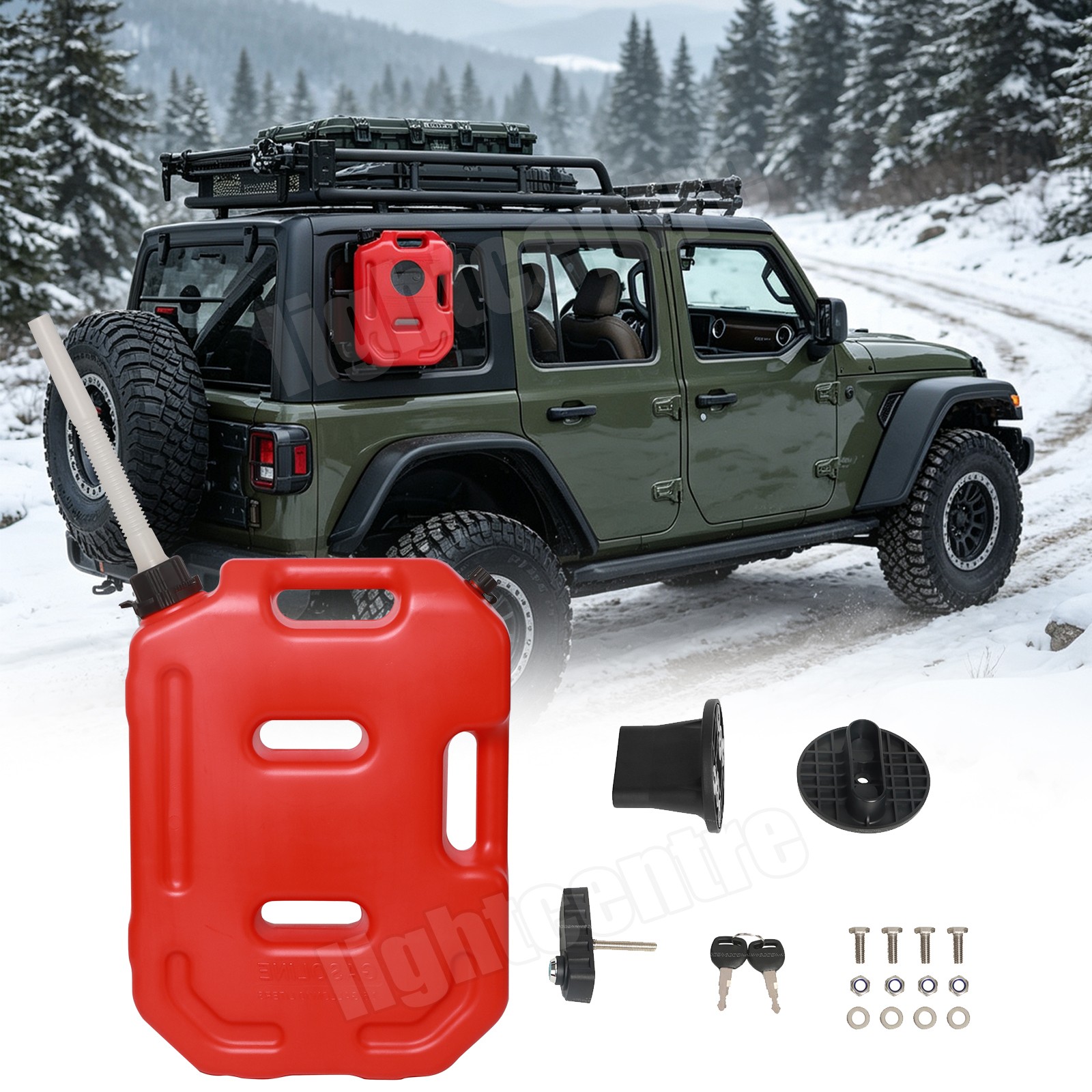 10L 2.6 Gallon Fuel Can Refill Gas Tank For Jeep Offroad SUV ATV w/bracket Lock 10L 2.6 Gallon Fuel Can Refill Gas Tank For Jeep Offroad SUV ATV w/bracket Lock
