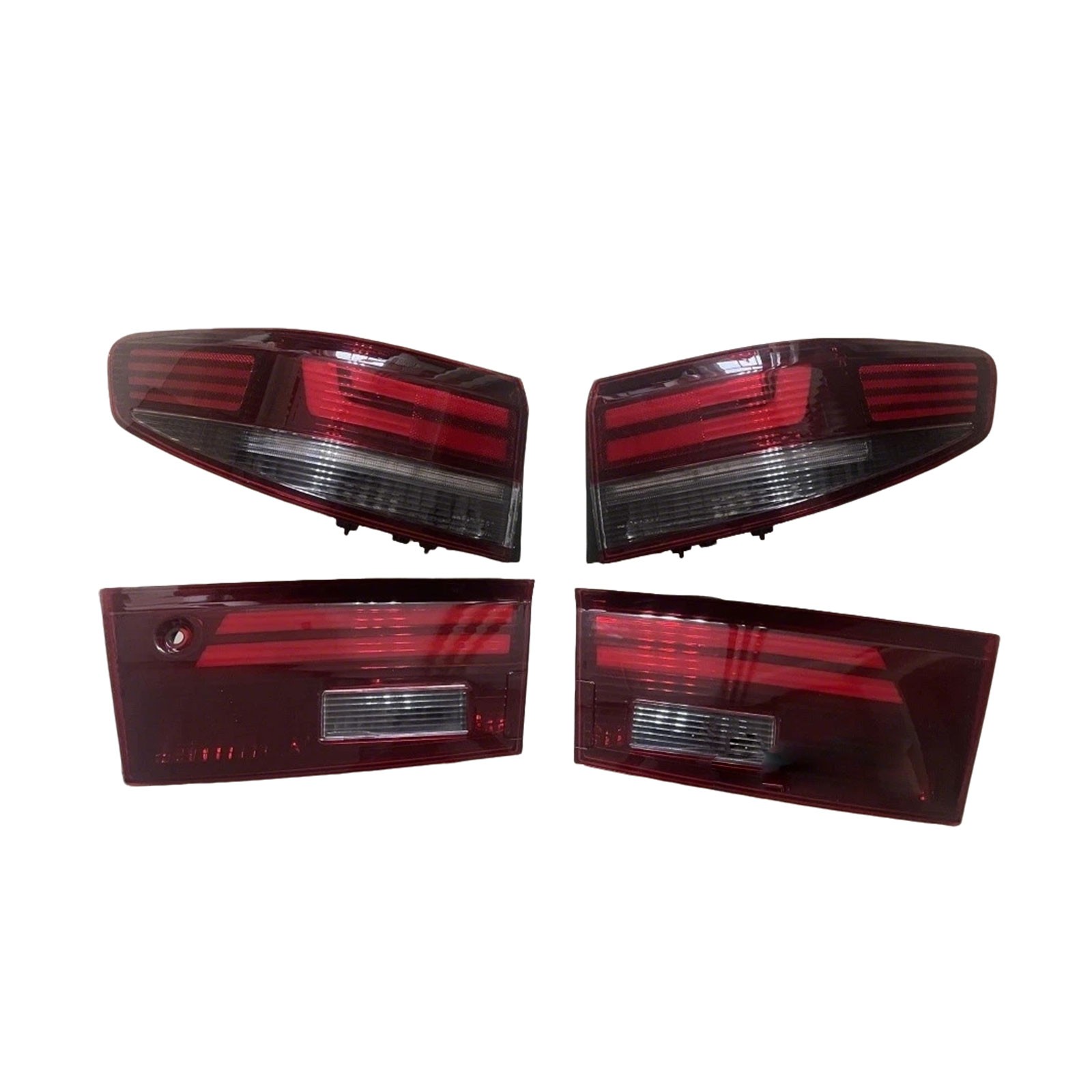 4x LED Rear Tail Lights W/ Stream Turn Signal for Honda Accord Sedan 2003-2004wv