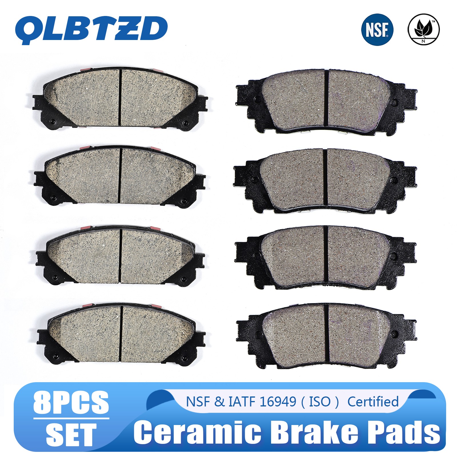 Front Rear Ceramic Brake Pads for 2015-2019 2020 2021 Lexus NX200t NX300 NX300h Front Rear Ceramic Brake Pads for 2015-2019 2020 2021 Lexus NX200t NX300 NX300h