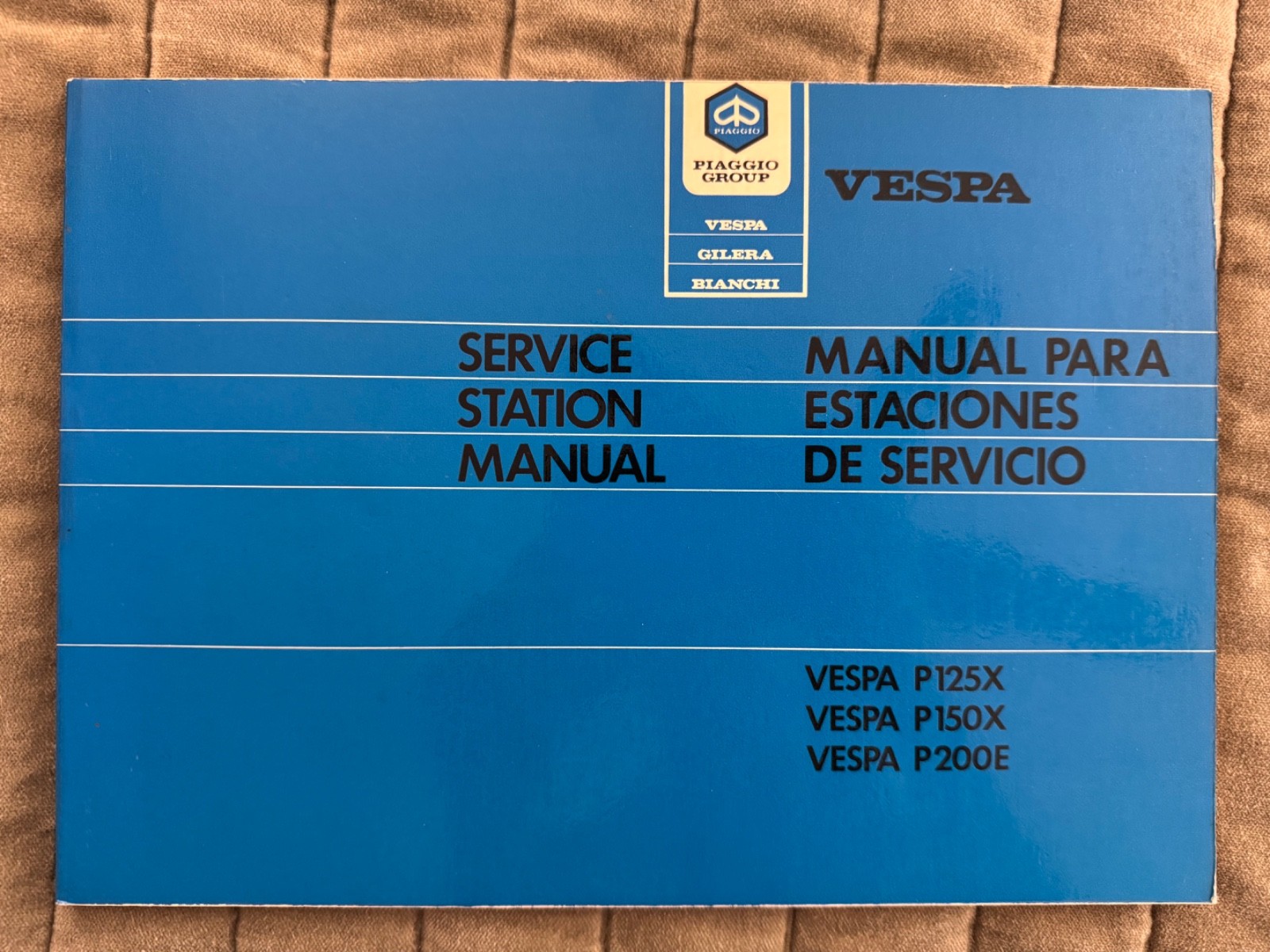 ORIGINAL Service Manual Vespa P125X P150X P200E - Genuine Piaggio, 84 page