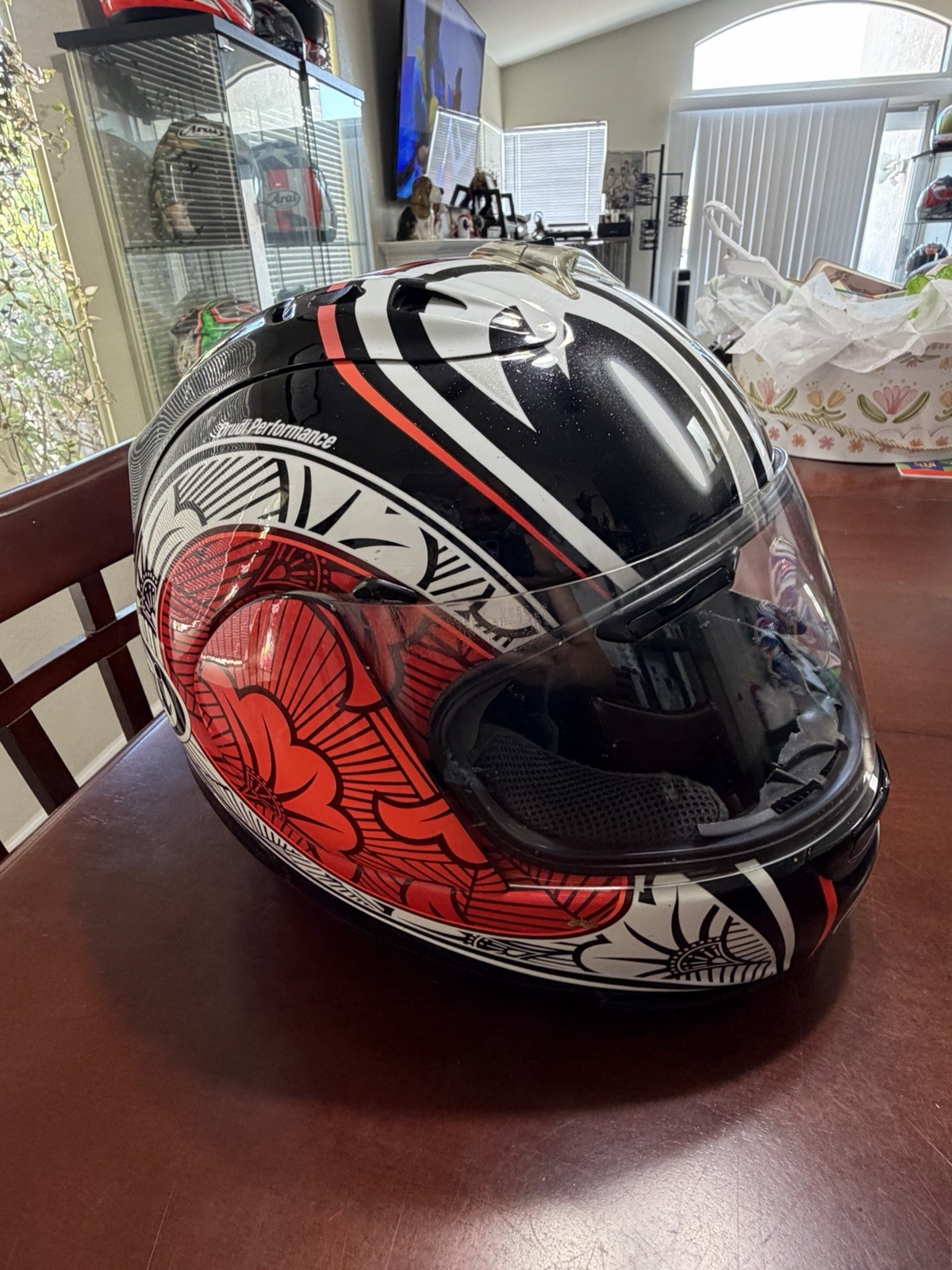 Arai Corsair-V Shinya Nakano Sakura Motorcycle Helmet - Size Medium - Rare