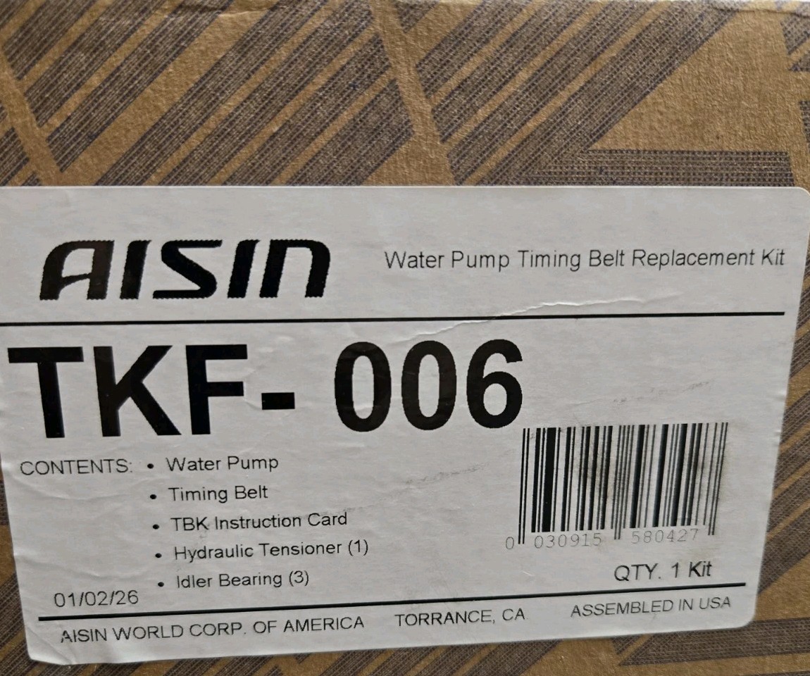 Engine Timing Belt Kit with Water Pump-Eng Code: EJ253, Natural Aisin TKF-006 Engine Timing Belt Kit with Water Pump-Eng Code: EJ253, Natural Aisin TKF-006