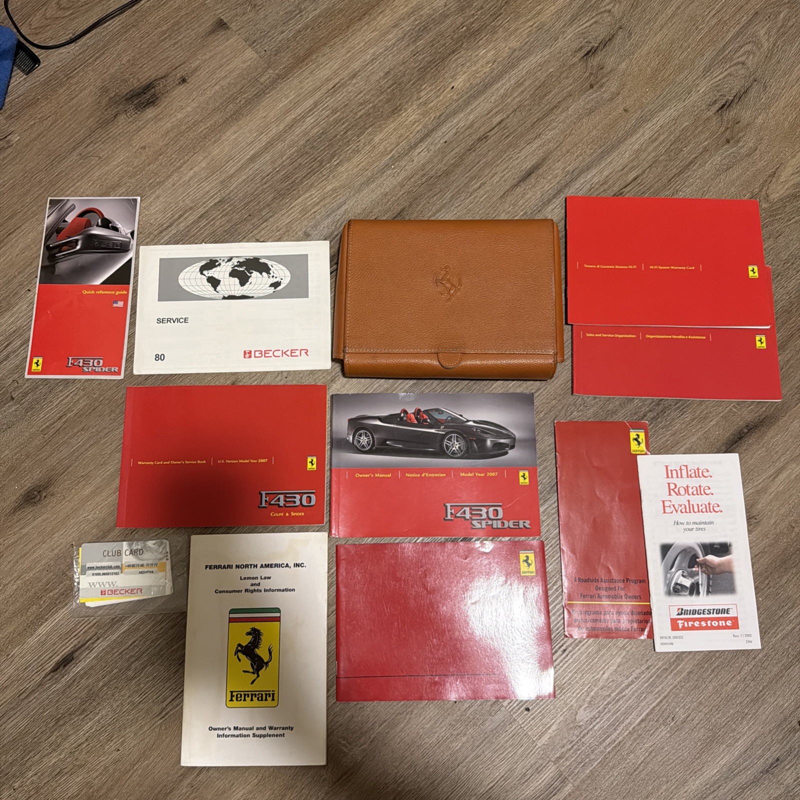2007 Ferrari 430 Owners & Users Manuals, and Leather Case 2007 Ferrari 430 Owners & Users Manuals, and Leather Case