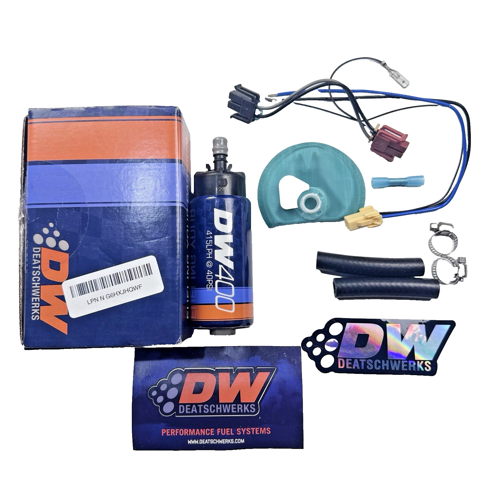 DeatschWerks DW400 415LPH In-Tank Fuel Pump w/ 9-1001 Install Kit 9-401-1001