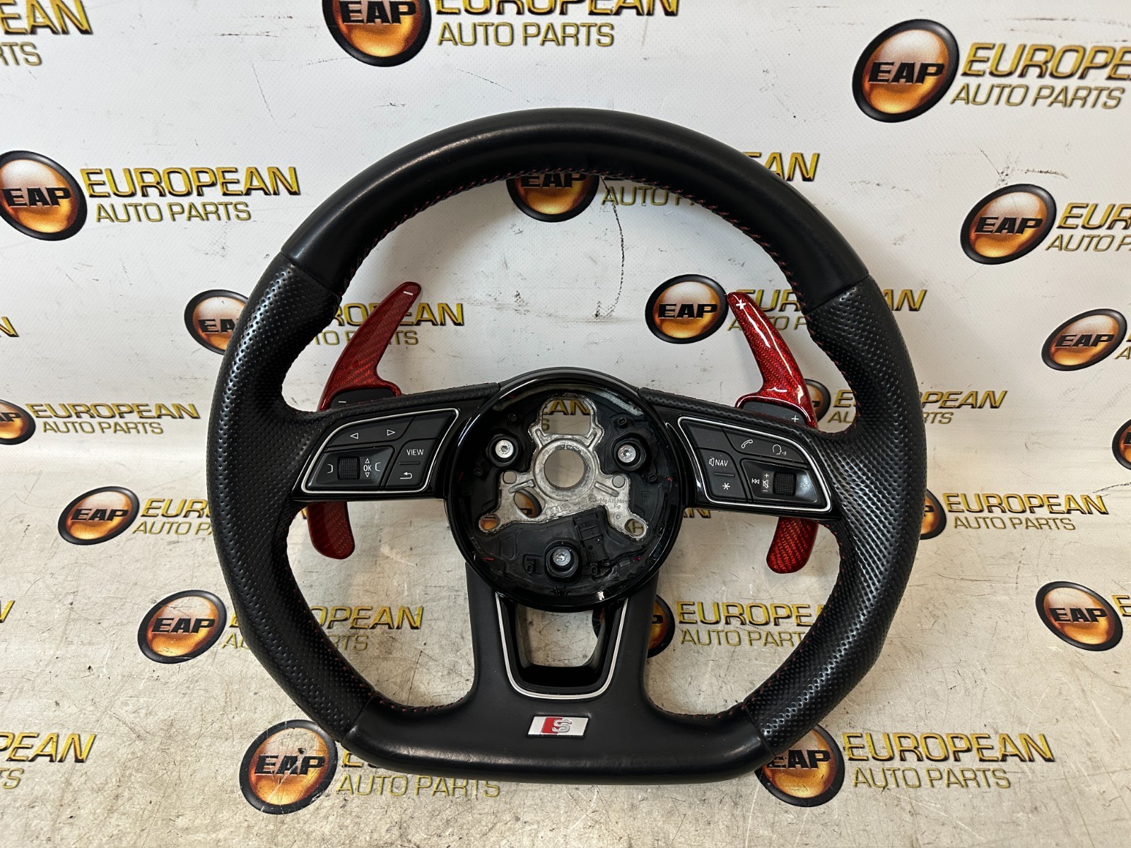 2017-2020 AUDI S3 8V STEERING WHEEL FLAT BOTTOM PADDLE SHIFT MULTIFUNCTION