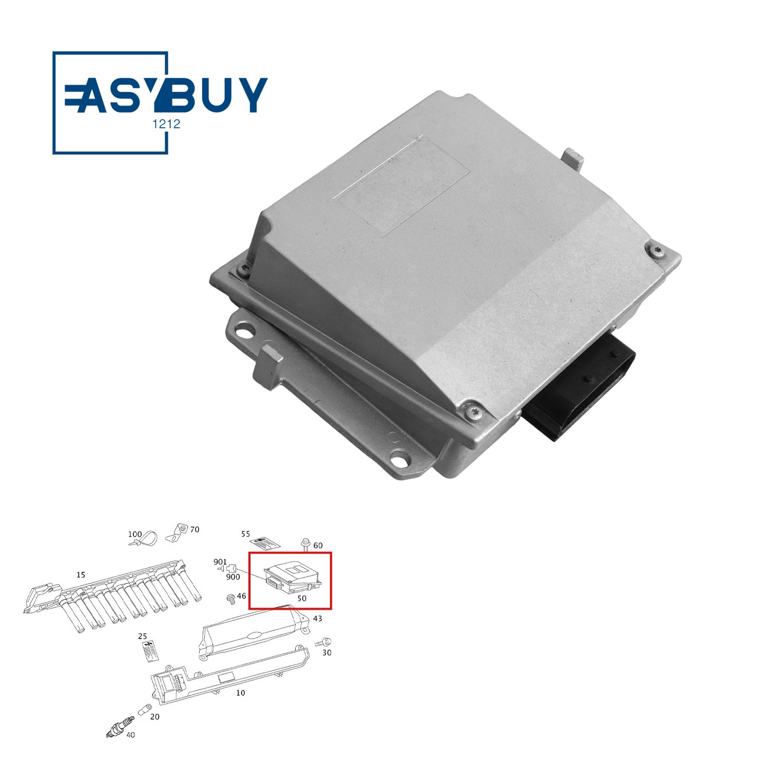 Ignition Voltage Transformer for 2001-2014 Mercedes-Benz CL600 V12 A0009052822