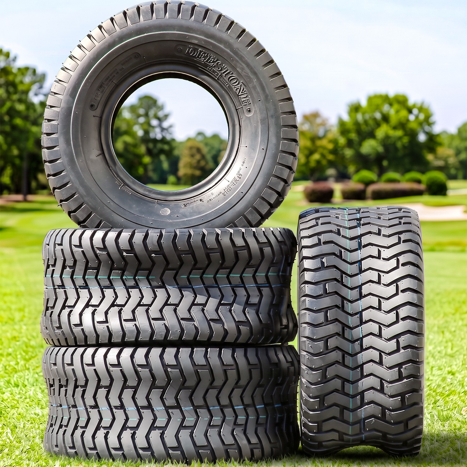 4 Tires Deestone D265 20X10.00-8 20X10-8 Load 4 Ply Lawn & Garden
