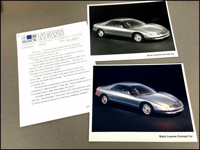 1989 Buick Lucerne Concept Original Factory Photo and Press Release Brochure 1989 Buick Lucerne Concept Original Factory Photo and Press Release Brochure