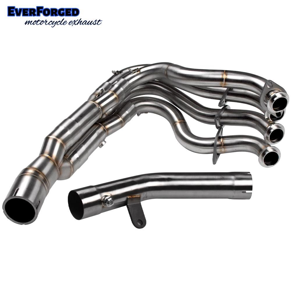 Stainless Steel Exhaust Full Link Pipe for 2009-2022 Kawasaki Ninja ZX6R ZX636
