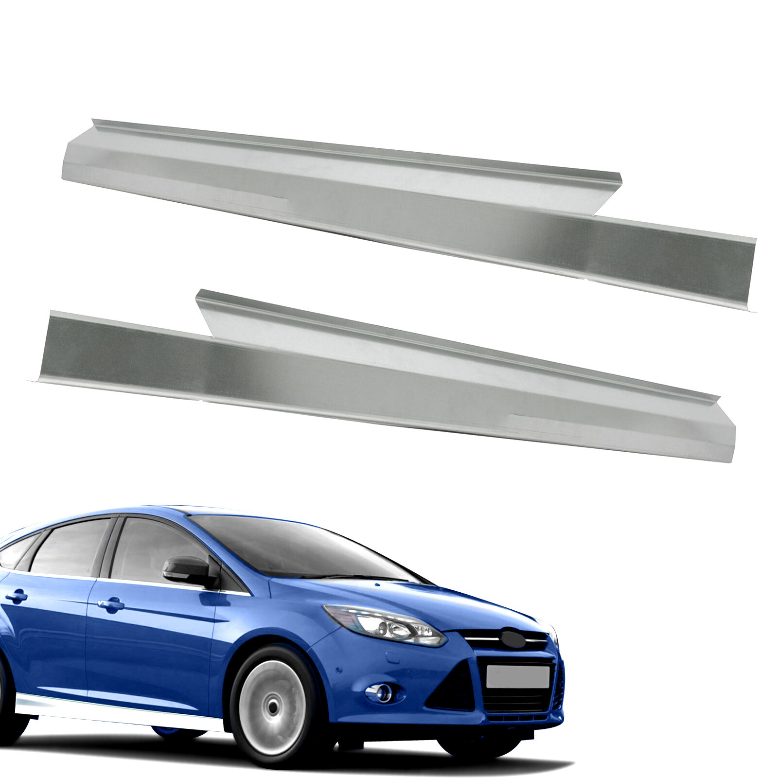 Zinc-Plated Slip-on Rocker Panel Left & Right Side For 2008-11 Ford Focus 4-Door