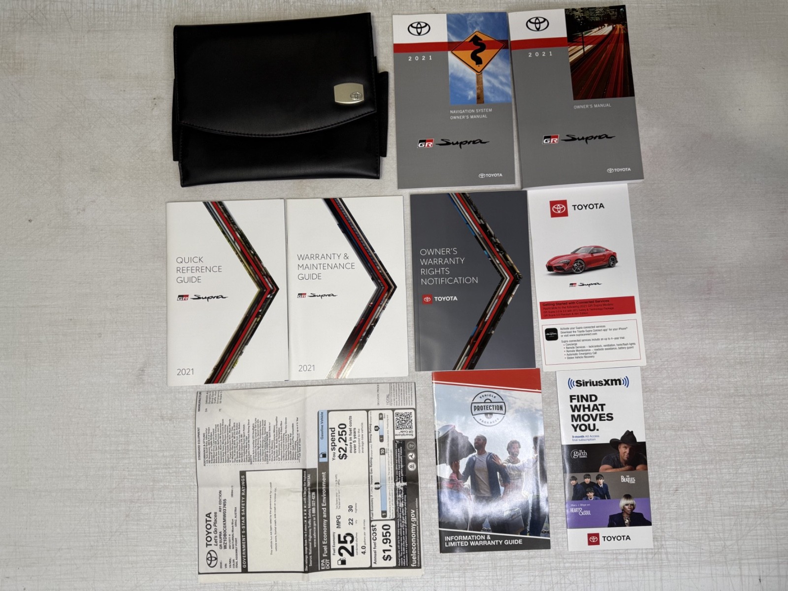 2021 TOYOTA GR SUPRA  OWNERS MANUAL BOOK SET  + NAVIGATION + CASE / COMPLETE SET