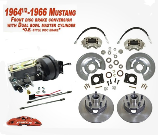1964-66 Ford Mustang Front  Power Disc Brake Conversion Kit, std master