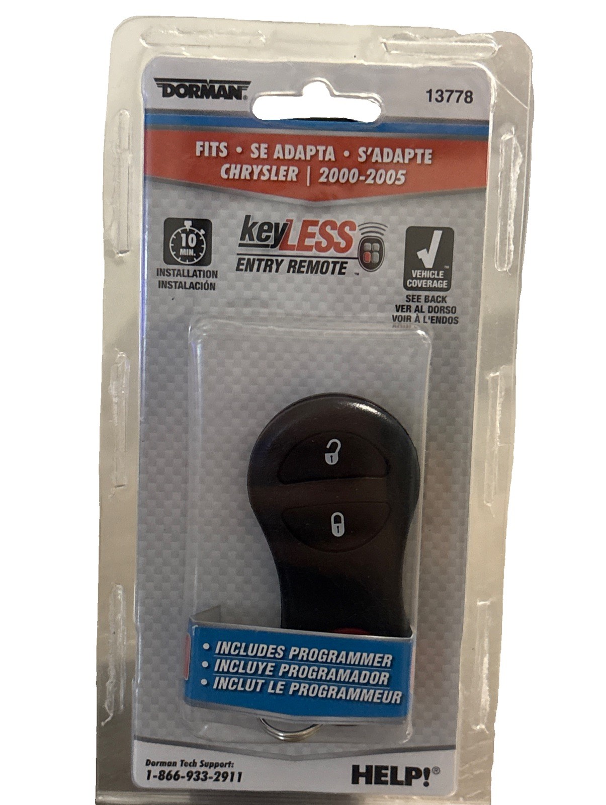 Dorman 13778 Keyless Entry Remote 3 Button fits Chrysler Dodge Jeep models New Dorman 13778 Keyless Entry Remote 3 Button fits Chrysler Dodge Jeep models New