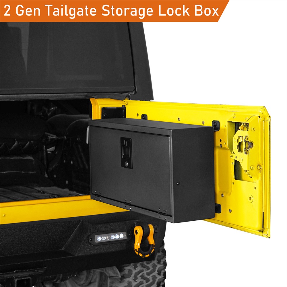 Tailgate Storage Tool Box Work Table Locking Box For 1997-2006 Jeep Wrangler TJ