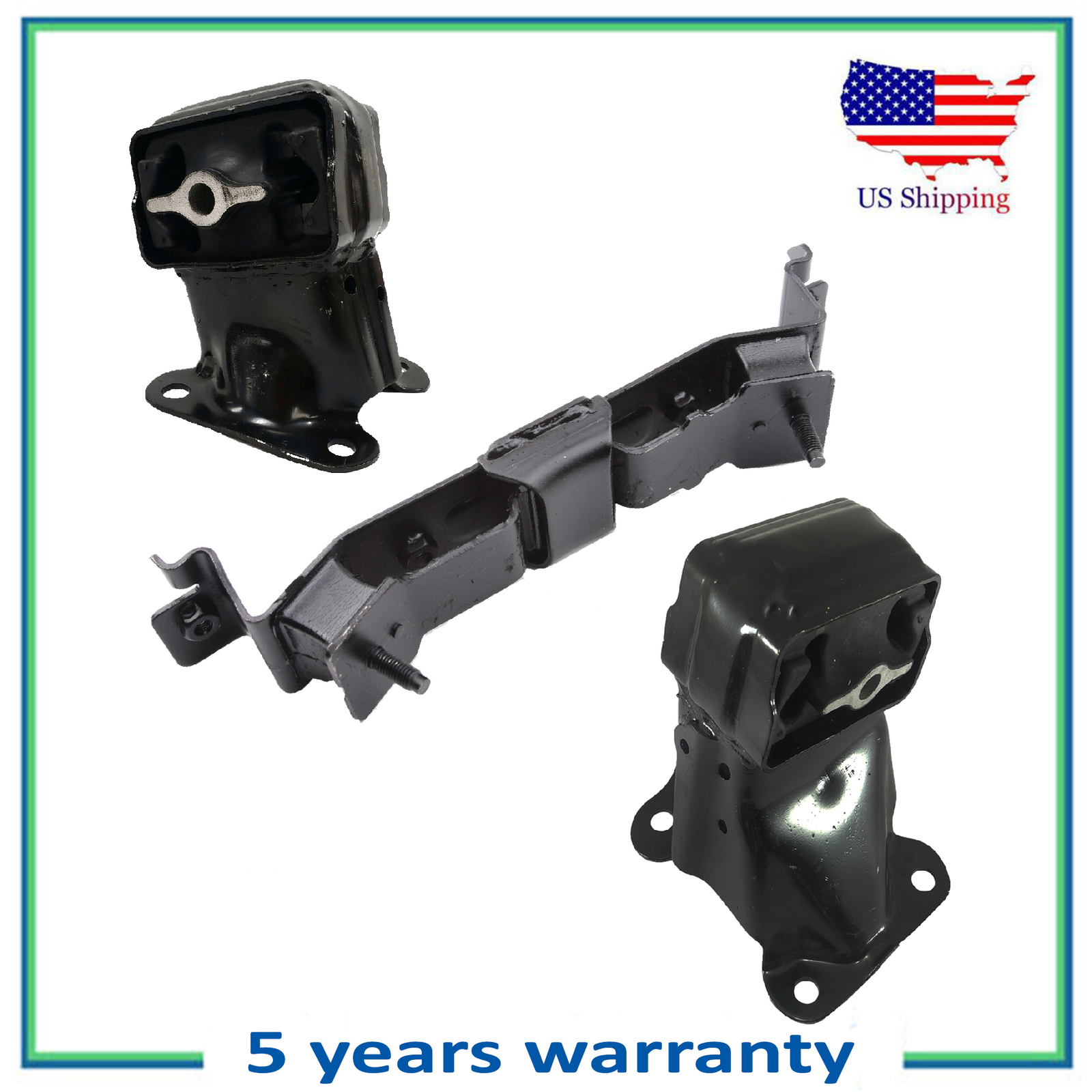 Set 3PCS Engine Motor & Auto Trans Mount For 2005-2010 Jeep Commander 4.7L V8