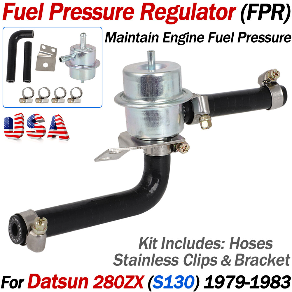 For 1979-1983 Datsun 280ZX S130 Replacement Fuel Pressure Regulator FPR w/ Hoses For 1979-1983 Datsun 280ZX S130 Replacement Fuel Pressure Regulator FPR w/ Hoses