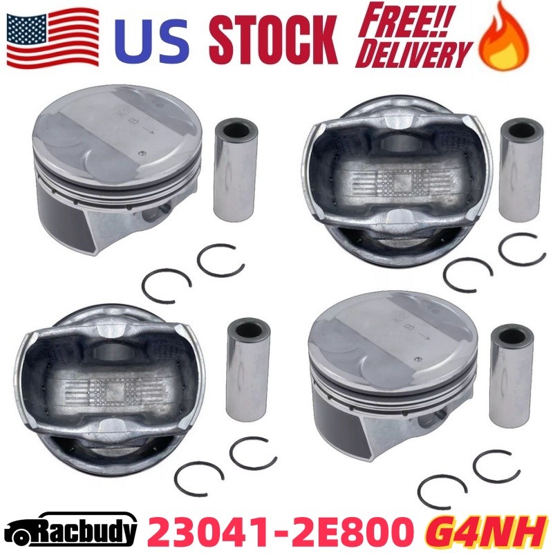 G4NH New Engine Pistons & Rings Kit # 23041-2E800 For Hyundai Kona Elantra 2.0L