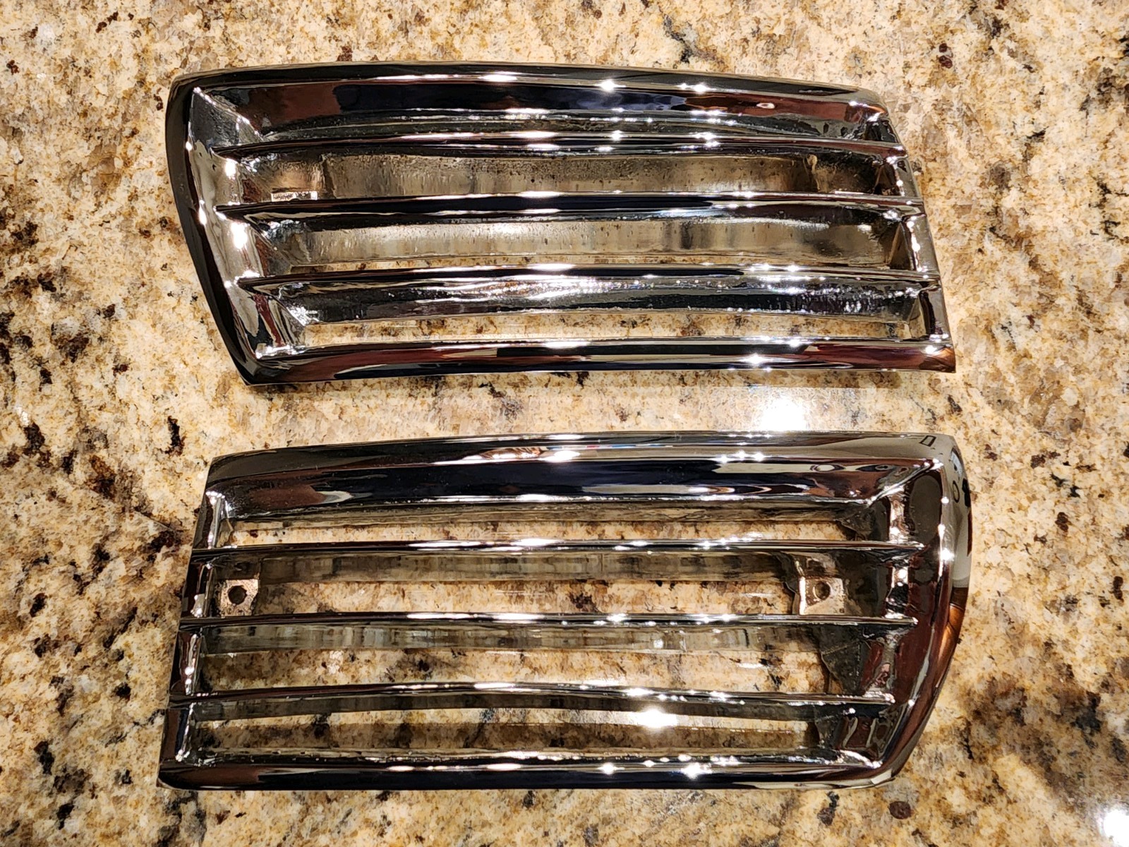 Original 65-67 Porsche 911 912 SWB Pair Side Horn Grilles Refurbished new chrome
