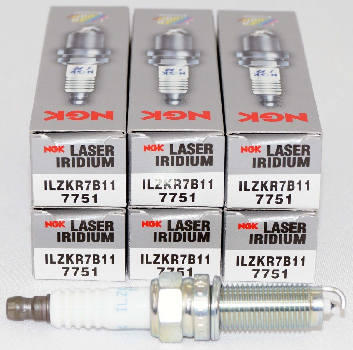 Set of 6 NGK 7751 Genuine Authentic Laser Iridium and Platinum Spark Plugs